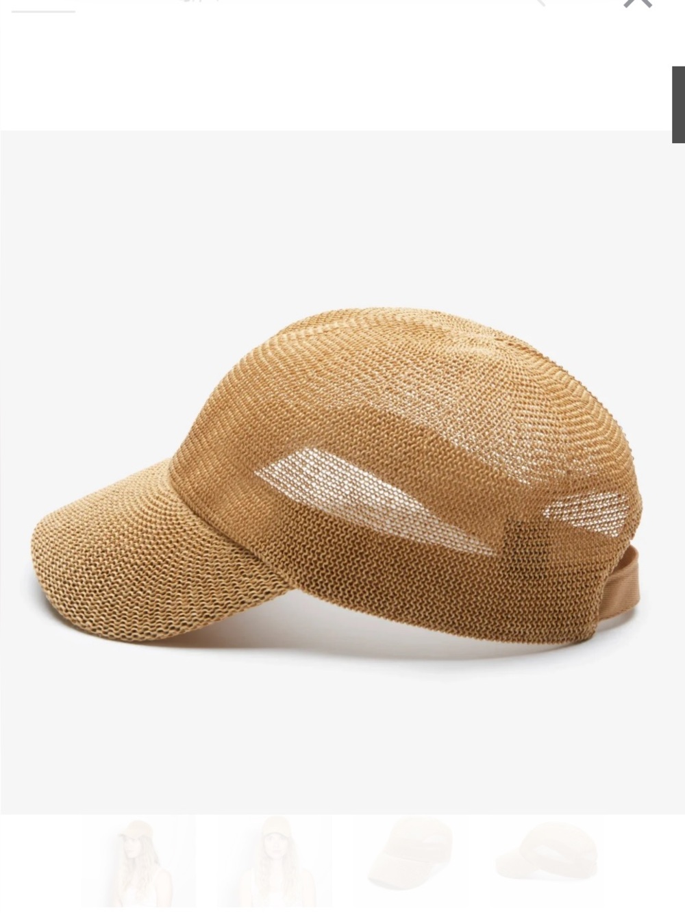 Wyeth Paula Mesh Cap in Camel. Packable! - Picture 2 of 7